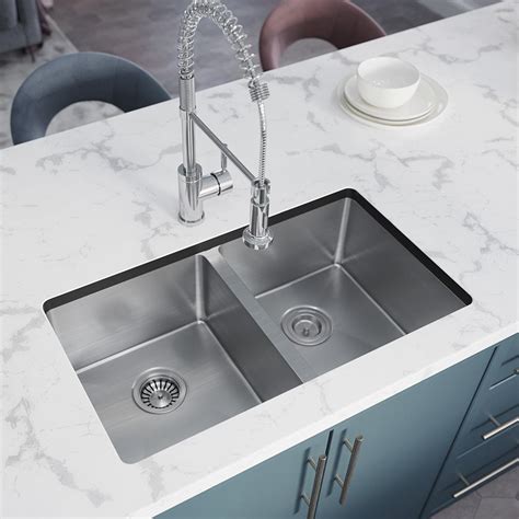 direct stainless steel   double bowl undermount kitchen sink  black sinklink