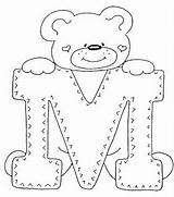 Letras Para Moldes Alphabet Coloring Bears Con Abecedario Imprimir Del Tipos sketch template
