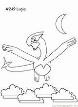 Lugia Pokemon Coloring Pages Printable Online Cartoons Color sketch template