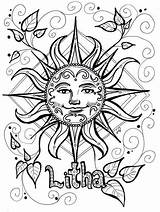 Coloring Pages Adult Litha Pagan Printable Lit Book Witch Solstice Sun Wicca Summer Books Wiccan Kids Choose Board Mystic Witchcraft sketch template