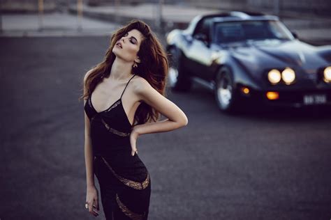 13 Gorgeous Photos Of A French Babe With A Vintage Corvette Airows