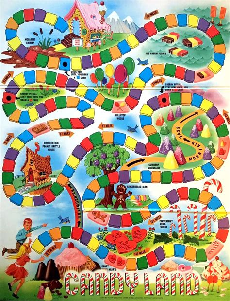 retro series candy land  edition game board traditional games