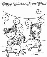 Chinese Coloring Year Pages Printable Happy Kids Festival Autumn Mid Color Cultural Diversity Moon Years Lanterns Colouring Sheets Print Template sketch template