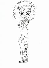 Clawdeen Wolf Coloring High Printable Pages Monster sketch template