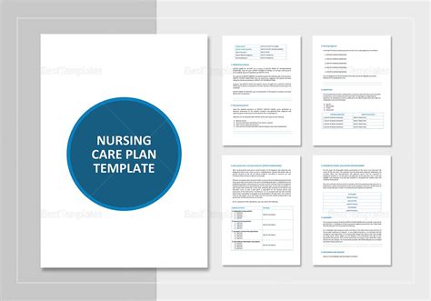 nursing care plan template  shown
