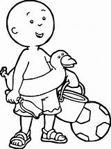 Caillou Coloring Beach Wecoloringpage sketch template
