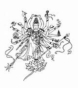 Guanyin sketch template