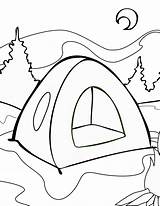 Tent Colouring Kids Sheet Camping Coloring Pages sketch template