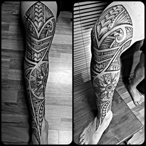 60 tribal leg tattoos for men cool cultural design ideas