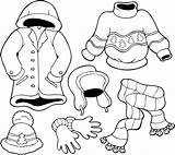 Coloring Pages Clothing Preschoolers Clothes Winter Getdrawings sketch template