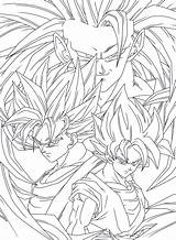Lineart Coloring Dragonball Branco Ezio 4ever Animes Gogeta Kai Vegito Salvo sketch template
