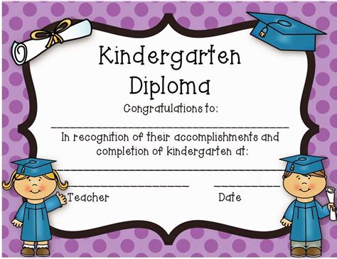 kindergarten diploma freebie kindergarten diploma kindergarten