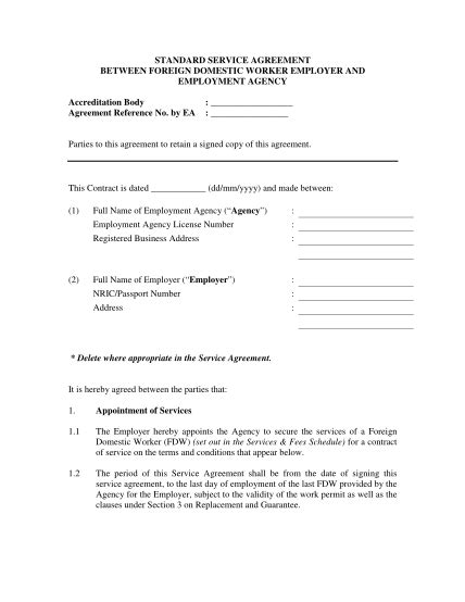 standard employment contract page    edit  print cocodoc