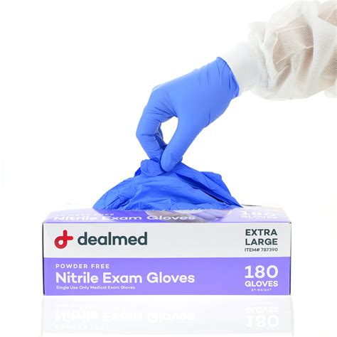 dealmed nitrile exam gloves  large bx brickseek