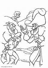 Coloring Hook Captain Pages Disney Peter Pan Book Villains Cartoons Printable Gif Print Library sketch template