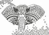 Coloring Afrique Coloriages Elefante Stress Zentangle Indian Afrika Elefant Mandalas Elefants Malvorlagen Relaxation Adultes éléphant Therapy Ausmalen Erwachsene Als Adulte sketch template