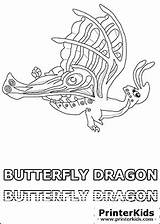 Coloring Pages Dragonvale Dragon Butterfly Adult Printerkids Print sketch template