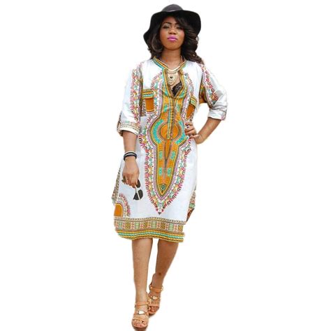 2017 summer women traditional african print party dress new design