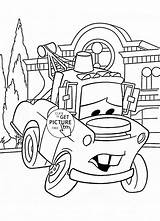 Coloring Pages Cars Disney Mater Tow Mack Car Christmas Sad Kids Medium Library Clipart Printables Popular Wuppsy Book sketch template