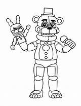 Five Freddy Nights Coloring Printable Pages Freddys Night Color Print sketch template