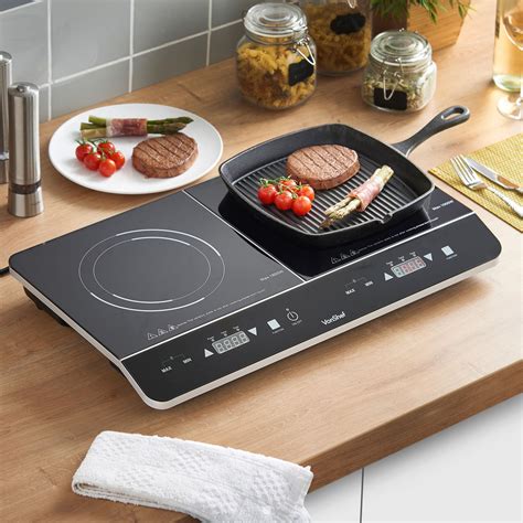 vonshef induction hob double portable electric twin digital hot plate ceramic
