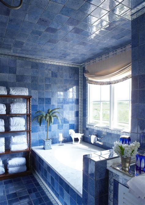 36 Blue And White Bathroom Tile Ideas And Pictures 2020