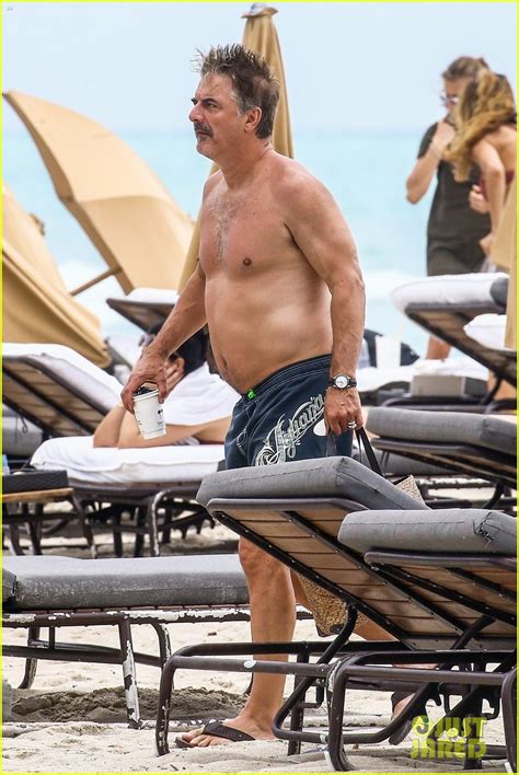 Chris Noth Goes Shirtless On The Beach During Miami