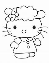 Coloring Kitty Hello Sanrio Pages Cute Printable Friends Characters Friend Color Print Popular Coloringhome sketch template