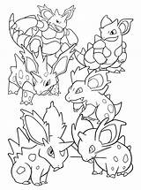 Pokemon Nidorina Coloring Pages Nidoran Evolution Go Print Printable sketch template