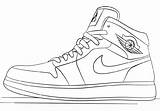 Shoe Outline Trainers Cool Printable Jordans Colouring Scbu Albanysinsanity Coloringhome sketch template