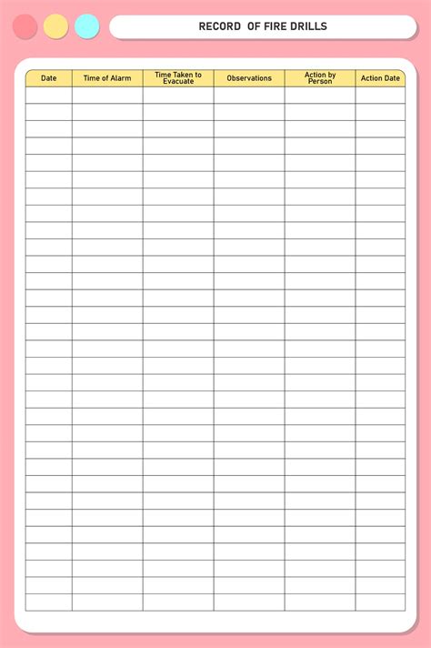 printable blank log sheet templates