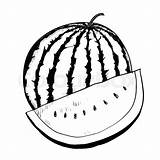 Watermelon Drawing Background Hand Getdrawings sketch template