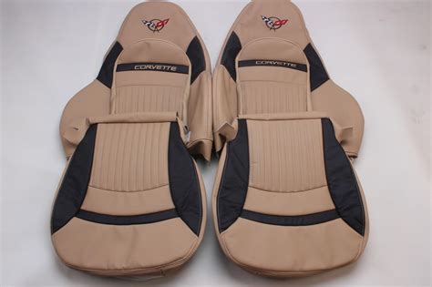 custom     corvette real leather seat covers sport seats oakblack   sale