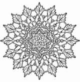 Snowflake Mandala Getdrawings sketch template