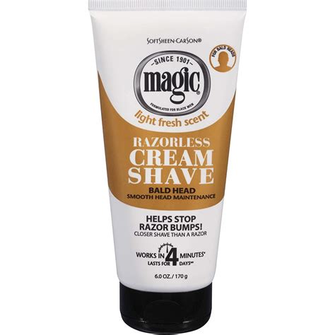 magic hair removal and shaving cream smooth strength bald