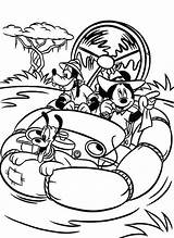 Coloring Mickey Safari Mouse River sketch template