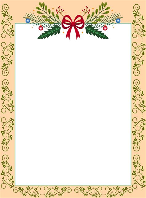 printable borders christmas stationery