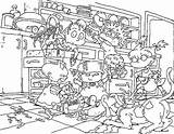 Coloring Kitchen Mess Rugrats Make Color sketch template