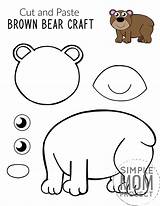 Bear Brown Printable Craft Kids Toddlers Preschoolers Simple Template Project Winter sketch template