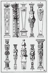 Hermetic Pillars Baroque Columns Herme Sztuki Renesans Ornamental Herma Architektur Hermen Herms Karyatiden Formen Pilar Reciper 文章出處 Arquitectonico sketch template