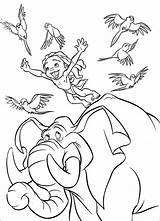 Tarzan Coloring Pages Disney Elephant Kids Sheet Ii Young Bestcoloringpagesforkids Exciting Coloriage Book Sheets sketch template