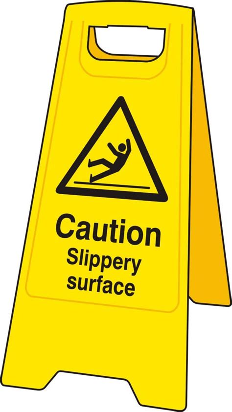 heavy duty  board caution slippery surface sign heavy duty  board