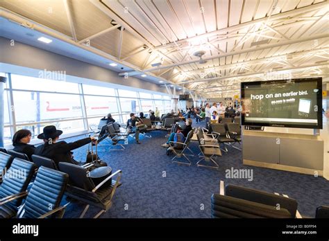 departure gate  american airlines terminal  jfk airport  york stock photo royalty