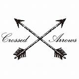 Crossed Arrows Template sketch template