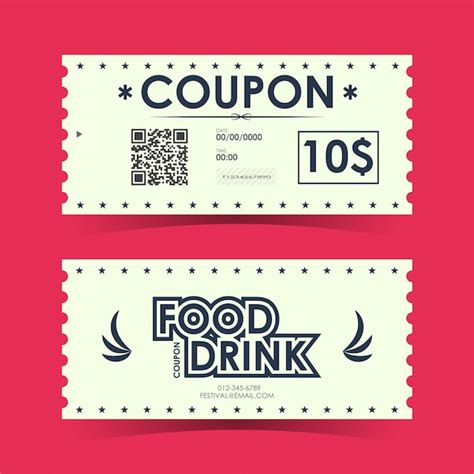 premium vector coupon ticket card element template  design
