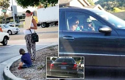 busted pregnant panhandler caught on camera driving off