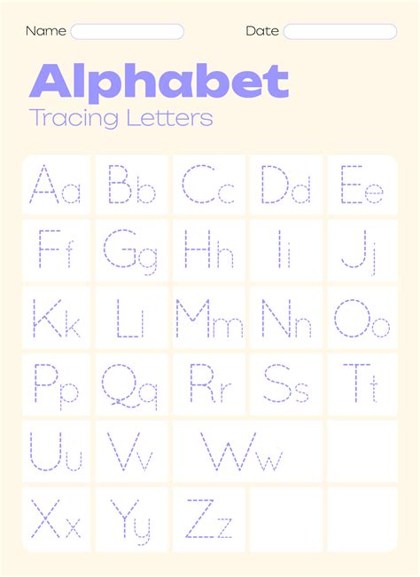 alphabet tracer page