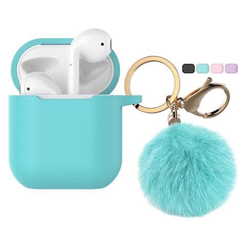 airpods silicone case fur ball  airpods  tekcoo protective portable silicone cover skin