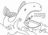Jonah Whale Coloring Pages Printable Kids Bible Fish Big Sheets Colouring Print Crafts Story Color Children Abc Cullen Adults Craft sketch template