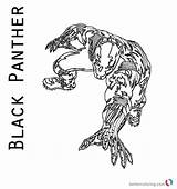 Panther Coloring Drawing Pages Marvel Cool Outline Printable Kids Color Print Drawings Paintingvalley sketch template